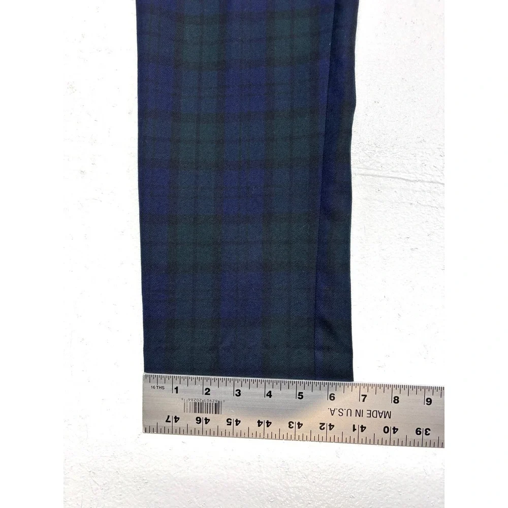 Banana Republic 31x29 Blackwatch Tartan Plaid‎ Dress Pants Wool Trousers Tapered